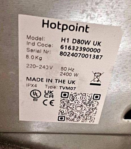 Hotpoint air-vented Tumbledryer