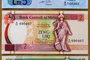 MALTA - Set of 3 Banknotes: 2 5 10 Liri 1986-1994 P 37 45b 47a (XF-UNC)