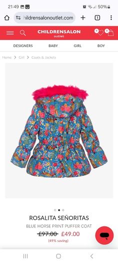 designer girls coat Rosalita Senoritas
