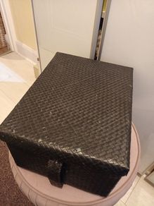 Rattan effect home storage box