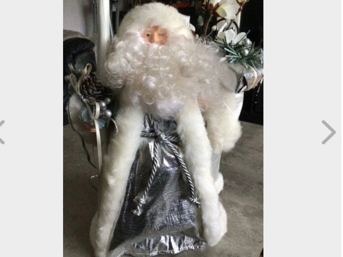 Silver Santa Tree Topper