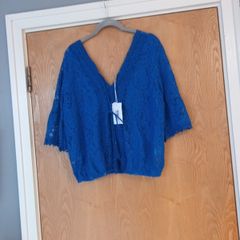 Pinka  Royal Blue Cardigan  Top.   S. 16.   .   B.N.W.T