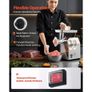 Commercial Electric Meat Grinder, 4.2 kg/min Capacity, #22 Industrial Meat Mincer with 2 Stainless Steel Blades, 2 Grinding Plates, 1100W Heavy-Duty Sausage Maker, for Kitchen, Restaurant Image 2
