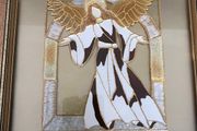 Framed Glass Painting of an Angel