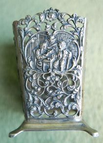 Vintage Container Holder Continental Silver 800 - 49g