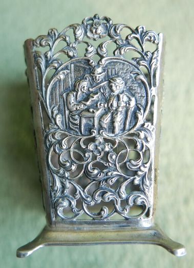 Vintage Container Holder Continental Silver 800 - 49g