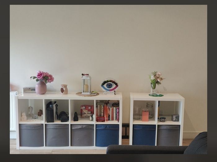 QUICK SALE (BARGAIN): IKEA White Cube Storage Shelves (Set of 2 Units) + Storage Bins | Excellent Condition - Collection D13