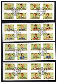 1999 Ireland 4X GAA Team of the Millennium (Kings of Leinster, The Kingdom, The West Awake & Ulster Abu) Self-Adhesive Stamp Booklet Set used with First Day of Issue Cancel