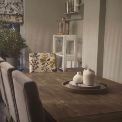 Smoked oak extending dining table with 3 chairs and bench