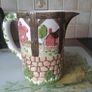 Rare Pair Johnson Bros Friendly Village 3D Pitcher Image 3