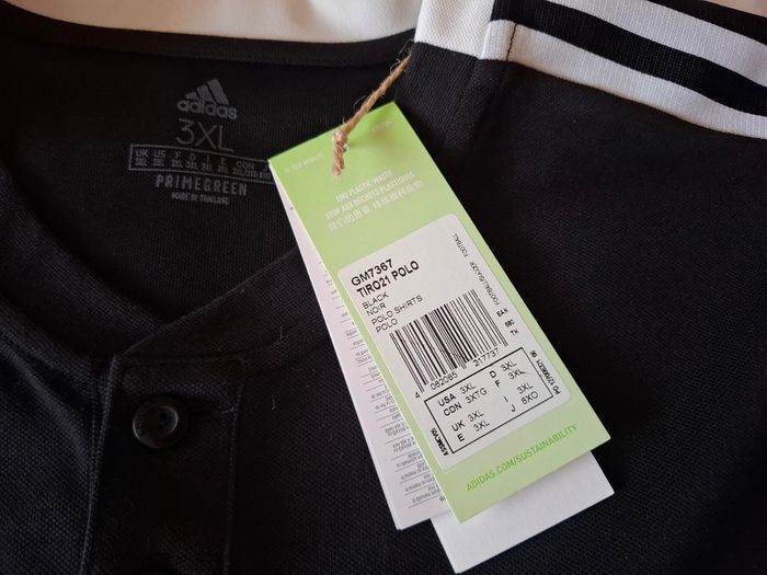 ADIDAS Polo Shirt Tiro21 Black - 3xl - New with Tags