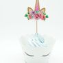 Unicorn Cup Cake Toppers (10 Cupcake Wrappers +10 Cake Toppers) Image 3