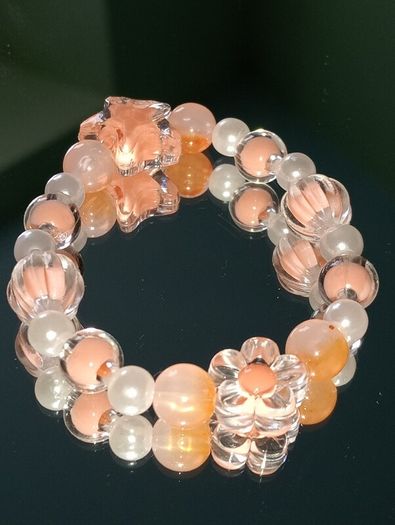 Handmade bracelet crystal pearl gold