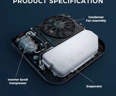 12V 24V Rooftop Parking Air Conditioner High Efficiency Low Noise Cooling AC System For Trucks Excavators Campervans Rvs