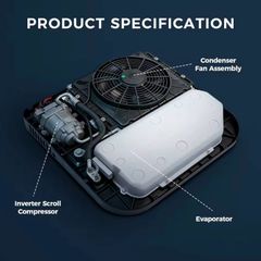12V 24V Rooftop Parking Air Conditioner High Efficiency Low Noise Cooling AC System For Trucks Excavators Campervans Rvs