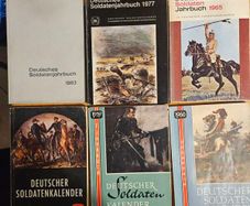 6 German Soldier's Year Books. 2 X Hardbacks 4 X Paperbacks. All In Good Condition.  See Photos For Same.