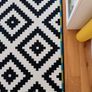 2x IKEA Geometric Rugs (200x200 cm) Black & White Image 2