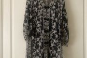 Vintage Black/White Evening Coat