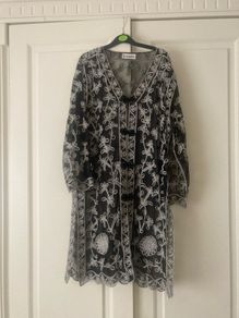 Vintage 80's Black/White Evening Jacket.