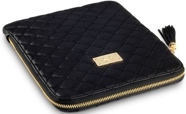 New Ipad 3 / 2 Alesha Quilted Leather Case Cover REDUCED  Black , Cream By Covert