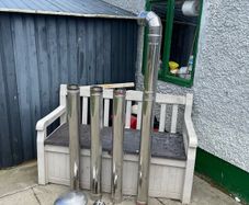stove stainless steel flue