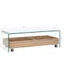 Coffee Table Clear 98x45x31 cm Tempered Glass Image 6