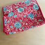 Red floral toiletry bag Image 6
