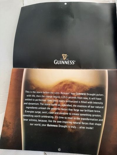 GUINNESS collectable calander