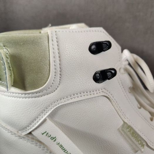 White/Green Hightops, like new