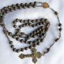Antique  Rosary necklace pendant L-26" Image 10