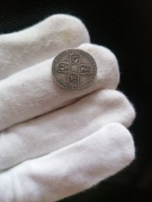 1758 Silver Sixpence Coin