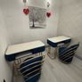 1x Luxury Nail Table Set With Velvet Chair Gold Frame Image 8