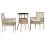 Garden Dining Set 3 pcs Beige Poly rattan Image 2