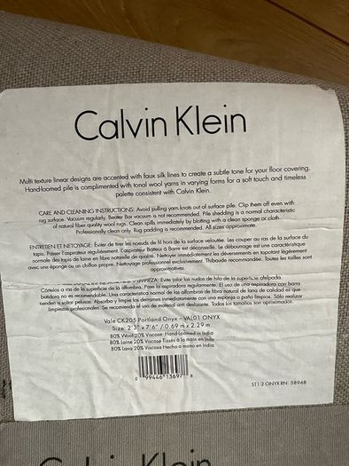 Calvin Klein wool runner rug