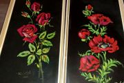 Pair of Roses oil painting on canvas 1964