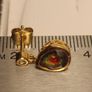Gold Plated Sterling Silver Nebula Quartz Pear Drop Earrings Image 5