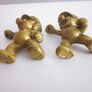 Nintendo Gold Trophy Series Super Mario Jakks 2.5" Figures X2 Image 4