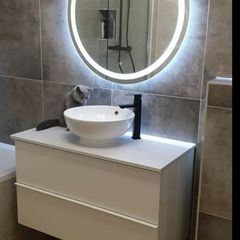 LED Mirrors Ensuite Many Sizes and Shapes Bathroom Bedroom Bluetooth Speakers Demister Antifog Fog Free Makeup Dual LED Bright Light Adjustable Brightness Touch Sensor