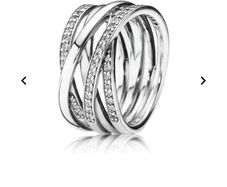 Pandora Braided Crystal Ring Size 56