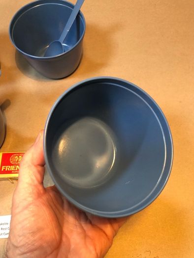 WW2 "The Blitz" Bakelite Bowl & Spoon 1940s