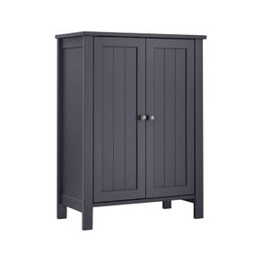 Bathroom cabinet Grey bathroom cabinet, freestanding bathroom cabinet, storage cabinet with 2 doors, with 2 adjustable shelf levels, grey