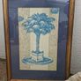 Nice set of 3 Vintage Botanical prints on woven Linen Image 6