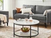 Coffee Table Modern white marble-look table top round FREE DELIVERY