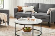 Coffee Table Modern white marble-look table top round FREE DELIVERY