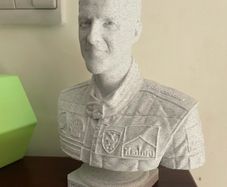 Michael Schumacher PLA white marble bust