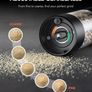 Rechargeable Electric Salt and Pepper Grinder Set, Salt and Pepper Mill with Ceramic Grind, Dust Cover with One-Button Control, Adjustable Coarseness, LED Light, for Home & Kitchen, Black&White Image 4