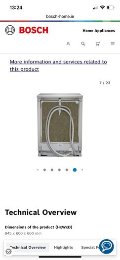 Bosch Series 6 Freestanding Dishwasher Silver