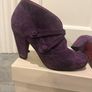 Purple suede ankle boots Image 3