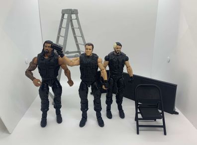 wwe elite series 25 &  26 The Shield Seth Rollins, Roman Reigns & Dean Ambrose action figures