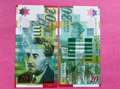 Israel  20 New Sheqalim  2008  )  UNC Polymer / Plastic . Pick  64a